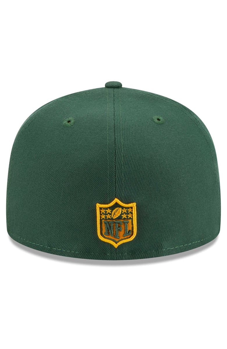 New Era Men's New Era Green Green Bay Packers Main Patch 59FIFTY Fitted Hat, Alternate, color, Green