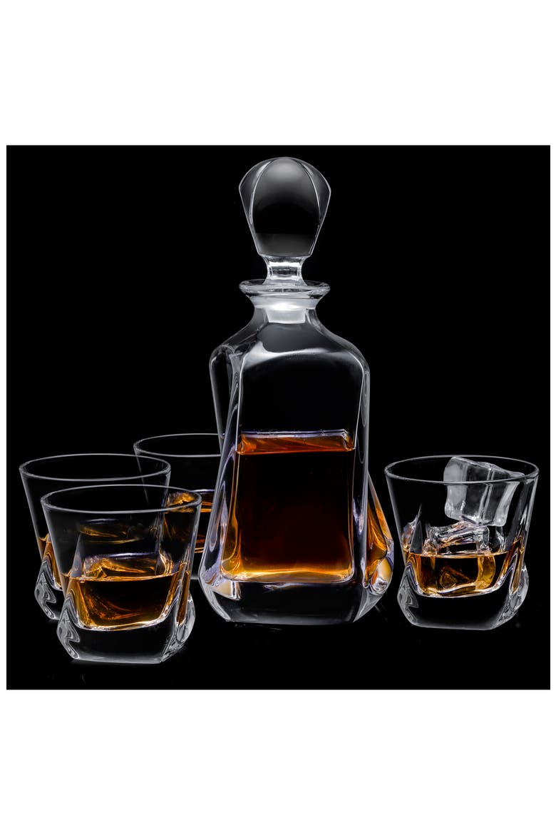 Aurora Whiskey 5-Piece Crystal Set, Alternate, color, CLEAR
