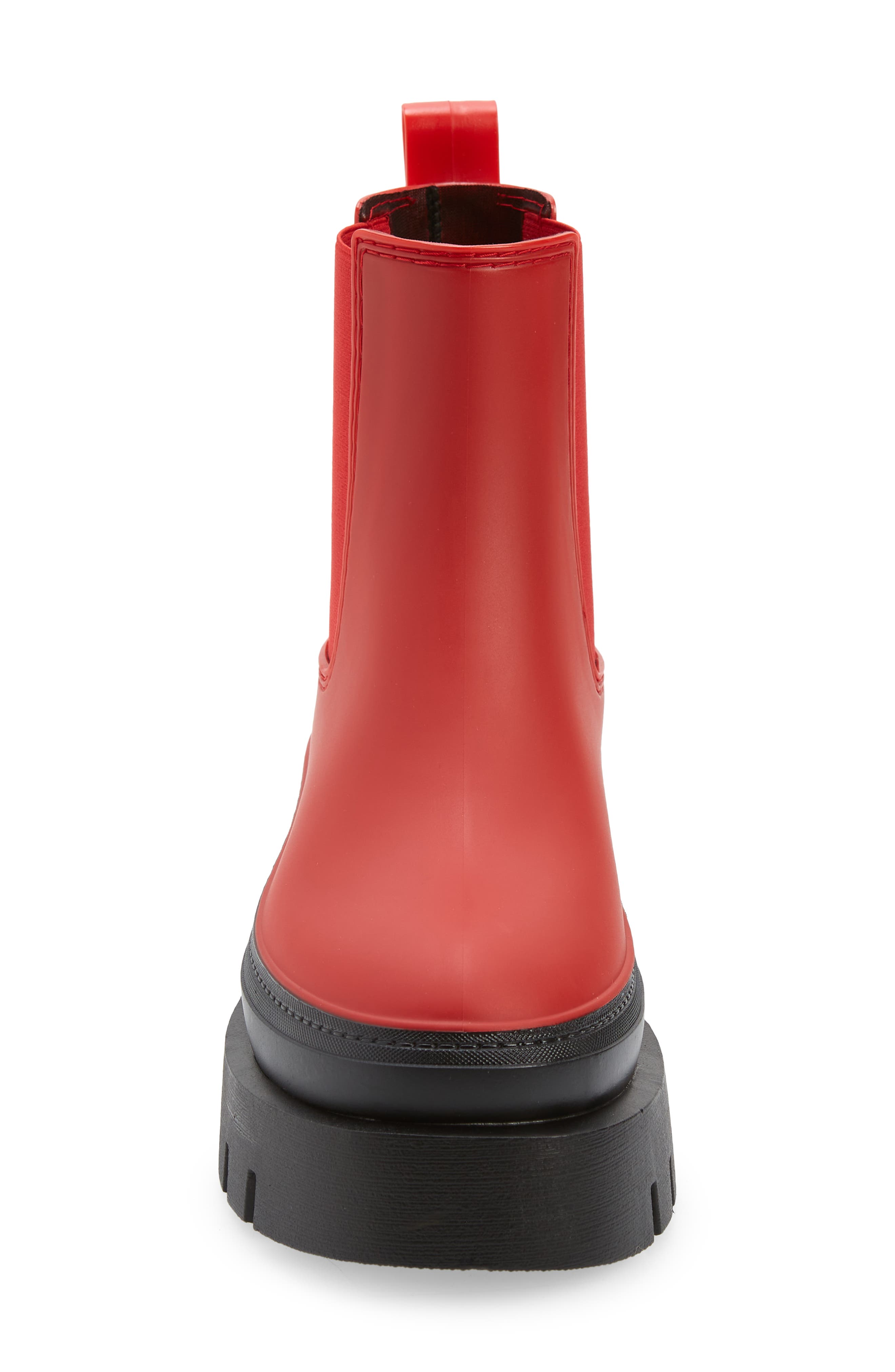 Rain-Storm Platform Chelsea Boot, Alternate, color, RED BLACK