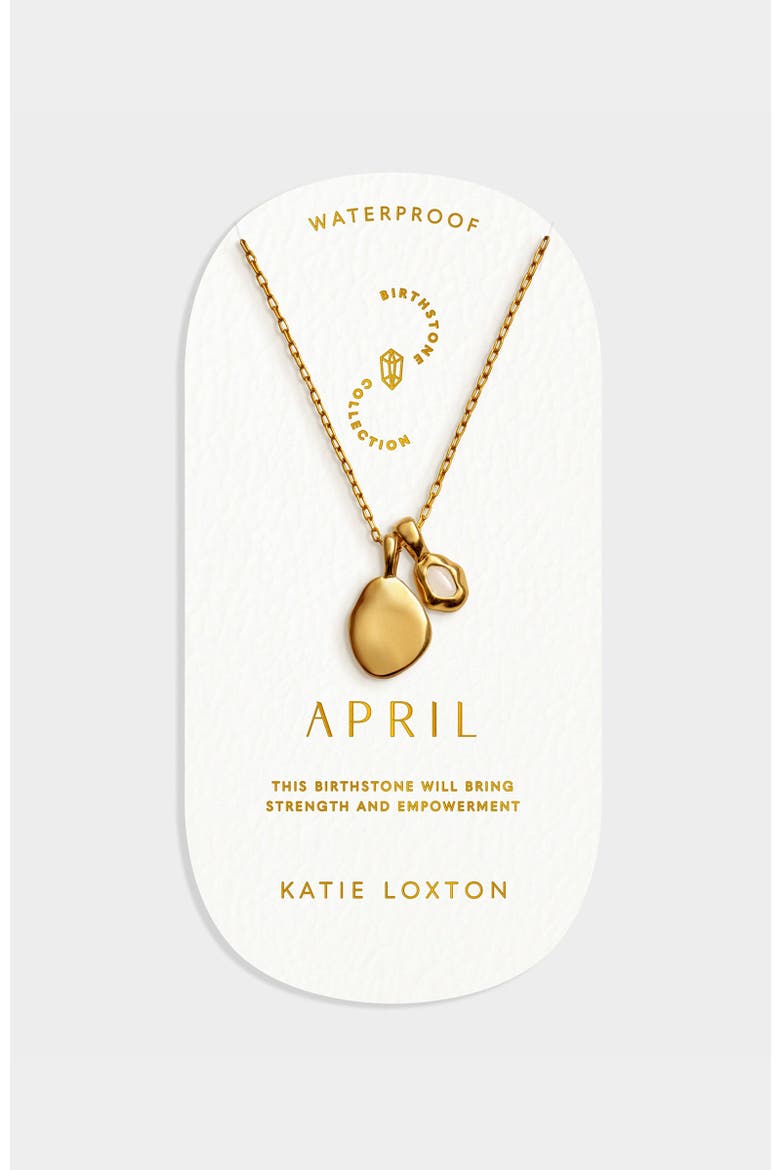 Birthstone Necklace, Main, color, April (Rock Crystal)