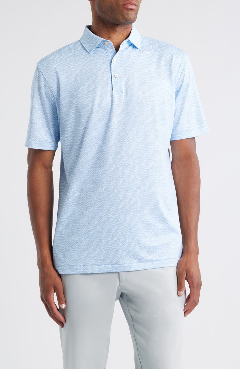 Peter Millar Oyster Shooter Performance Jersey Polo, Main, color, White