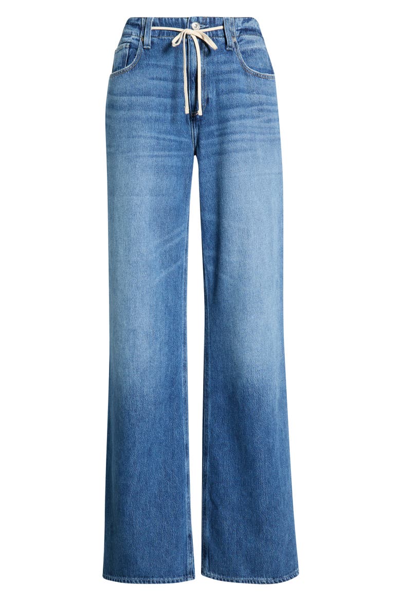 Zoey Tie Waist Wide Leg Jeans, Alternate, color, SERENITE