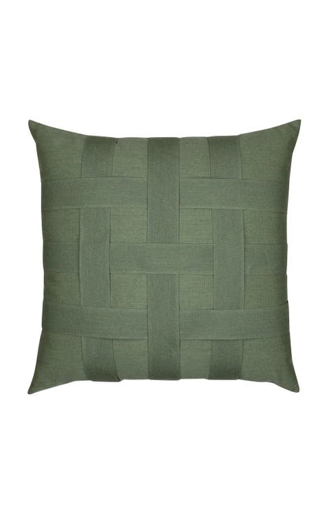 Basketweave Hand Woven Indoor & Outdoor Accent Pillow