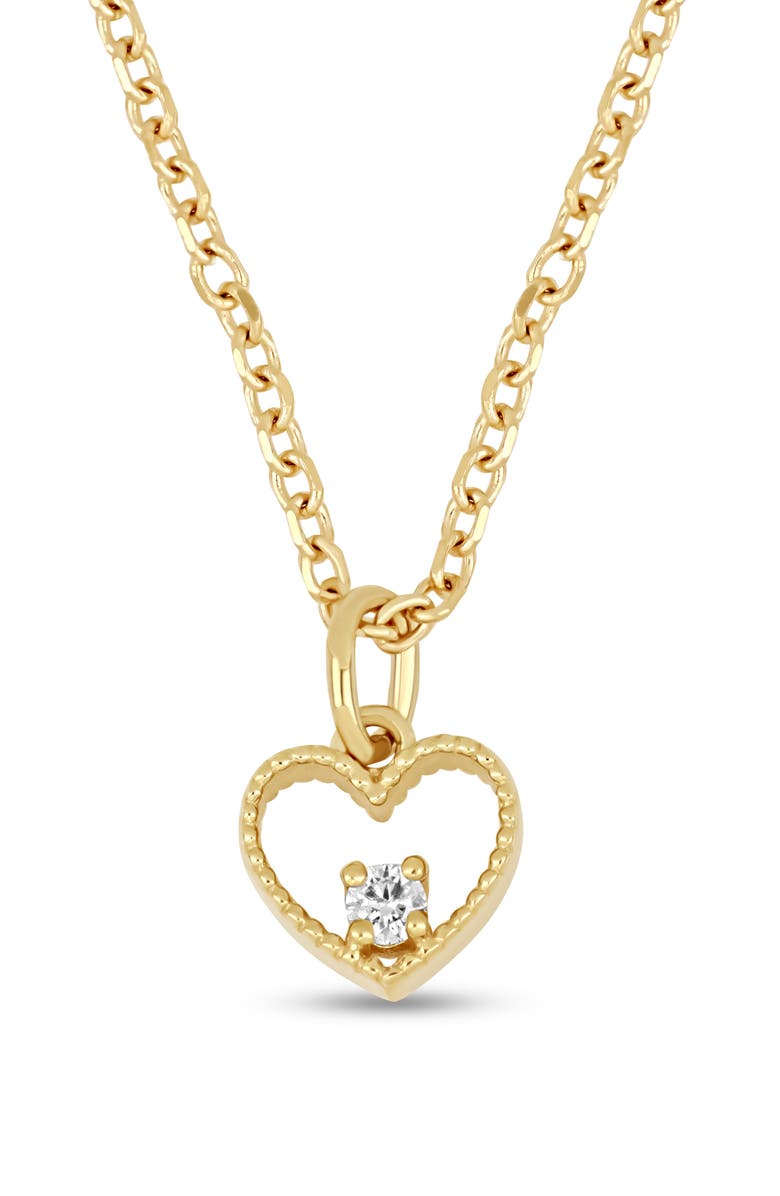 Bony Levy Icon 18K Yellow Gold Diamond Heart Pendant Necklace, Alternate, color, Gold