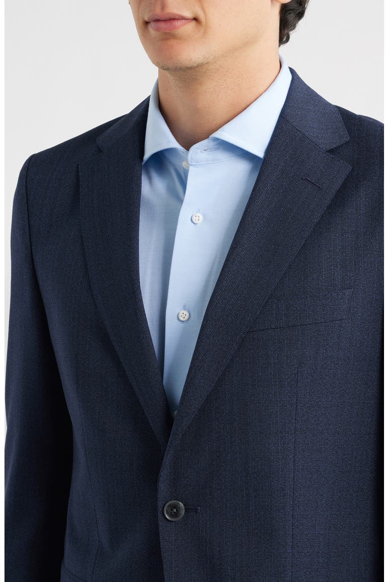 Hutson Slim Fit Navy Mélange Virgin Wool Sport Coat, Alternate, color, DARK BLUE