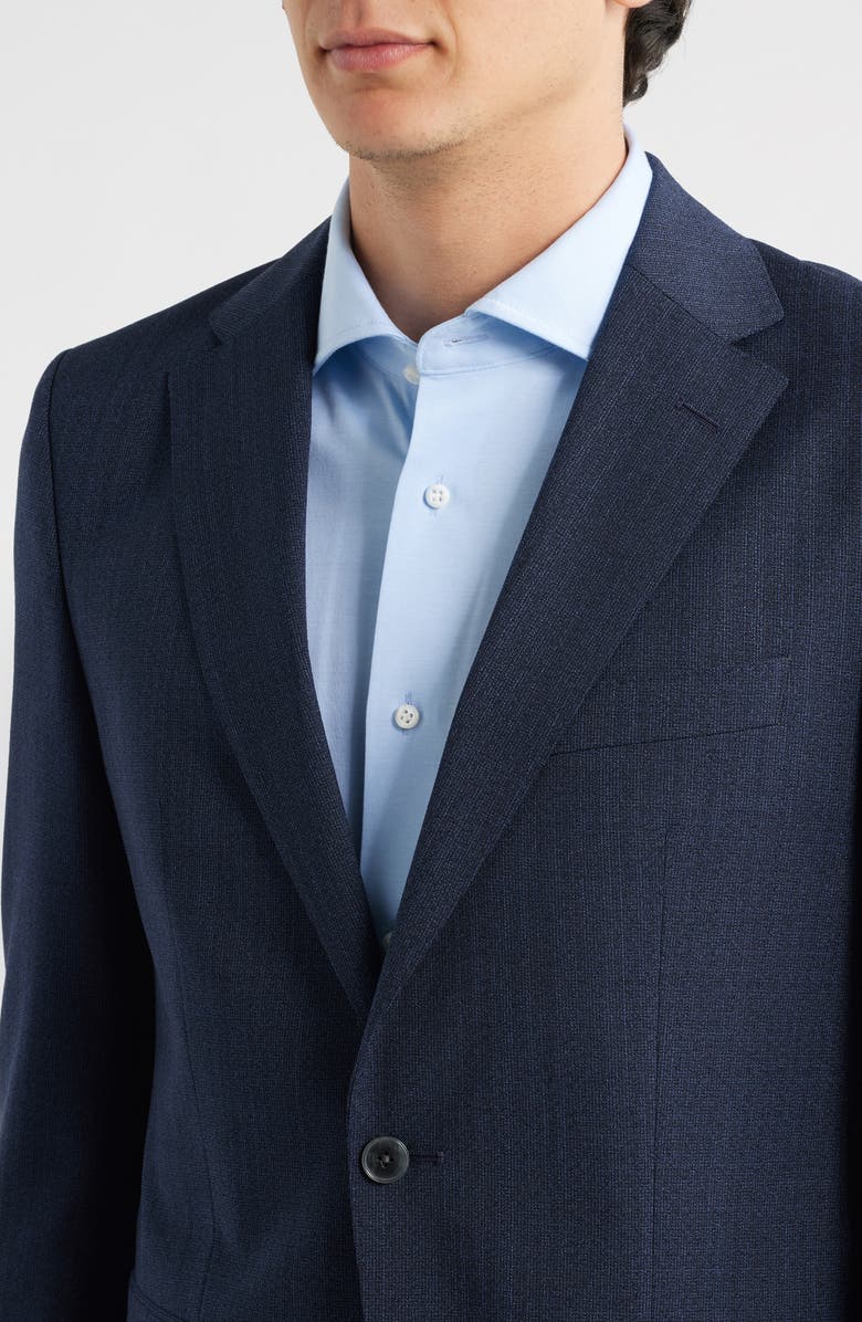 BOSS Hutson Slim Fit Navy Mélange Virgin Wool Sport Coat, Alternate, color, Dark Blue