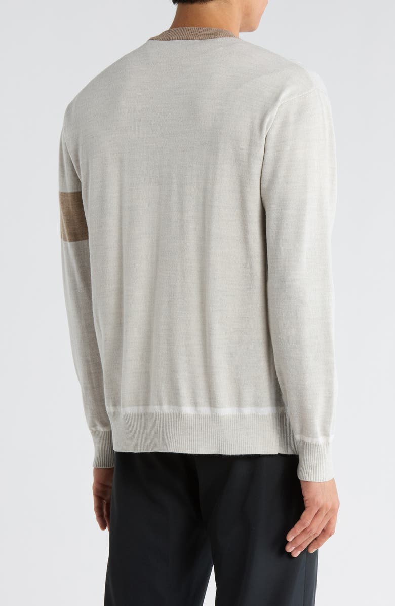 Callaway Colorblock Wool Cardigan, Alternate, color, Fields Of Rye Heather