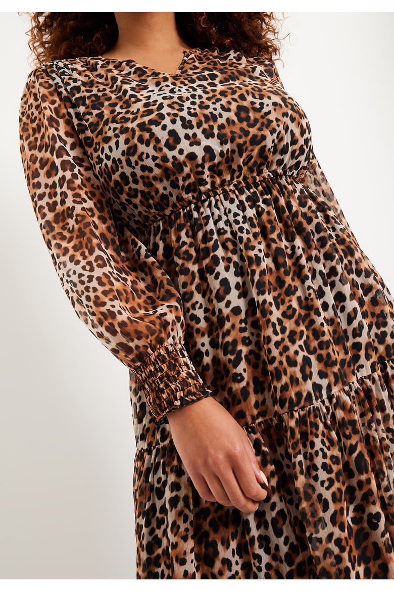 Tiered Maxi Dress, Alternate, color, NATURAL CHEETAH
