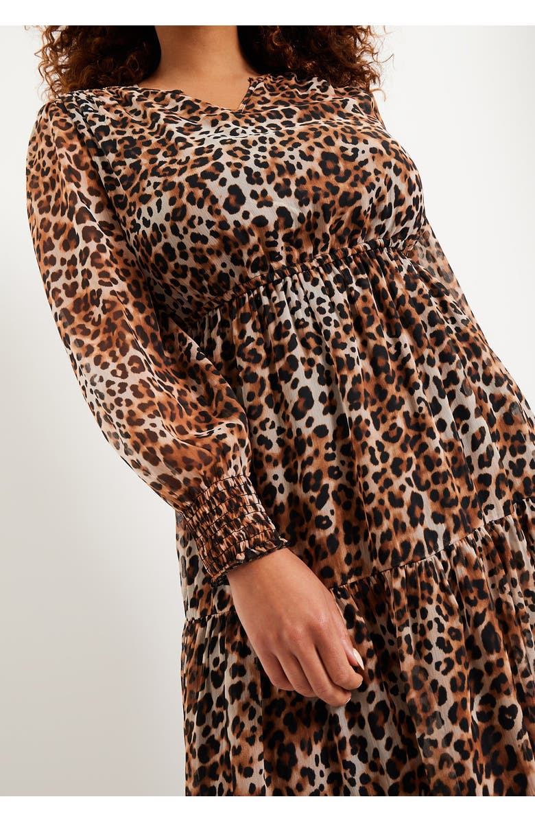 June + Vie Tiered Maxi Dress, Alternate, color, Natural Cheetah