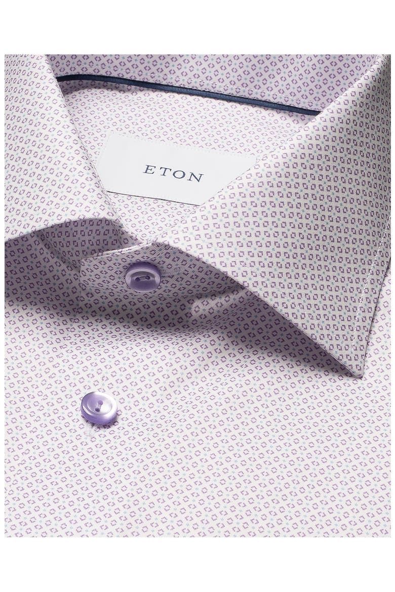 Contemporary Fit Geometric Print Dress Shirt, Alternate, color, LIGHT PURPLE