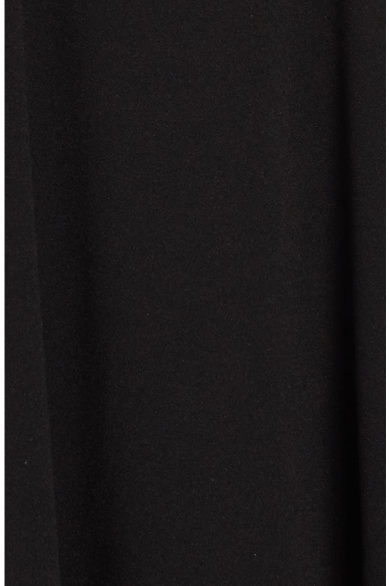 Illusion Shoulder Skater Dress, Alternate, color, BLACK