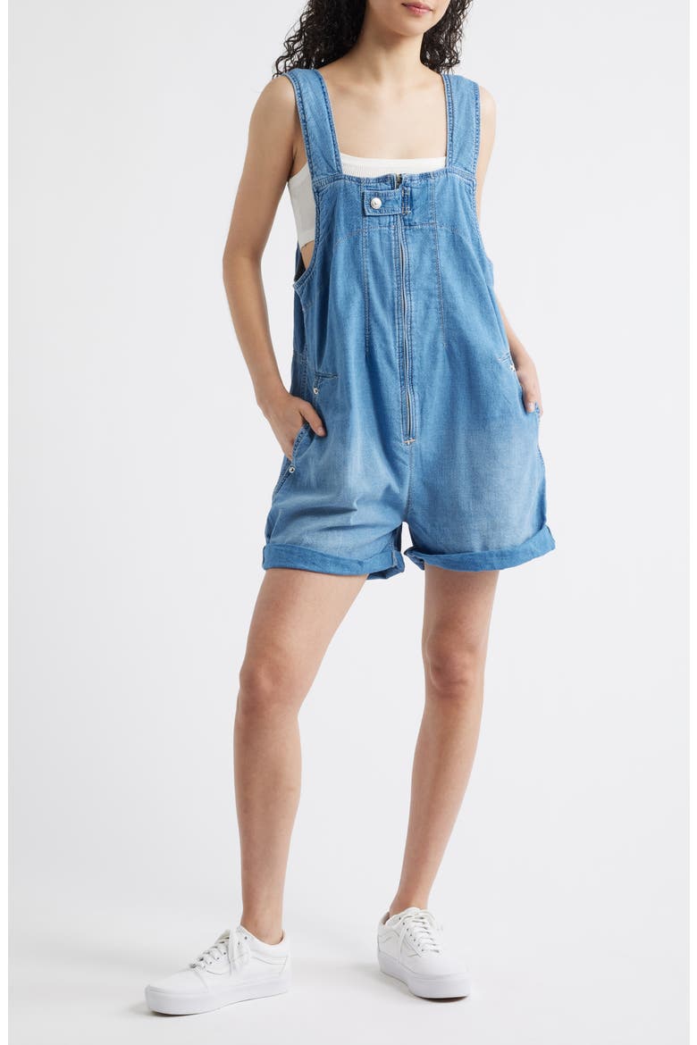 Jude Cotton Shortalls, Main, color, LIGHT INDIGO