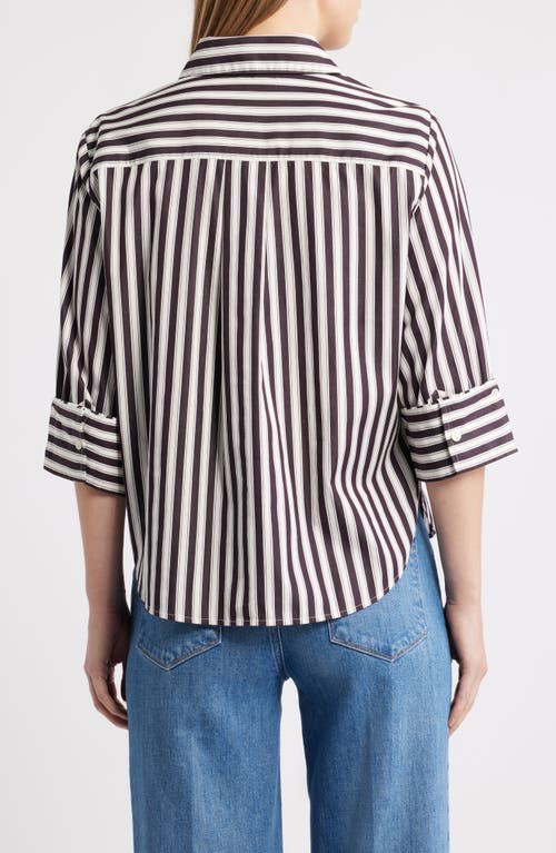 Madewell Easy Y-neck Poplin Button-up Shirt In Multi
