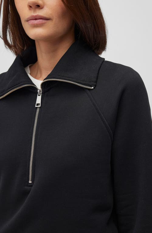Mavi Jeans Half Zip Sweatshirt In Black