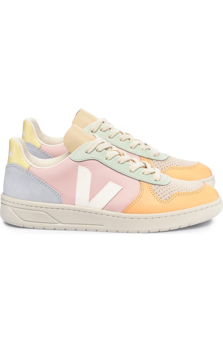 Veja V-10 Leather Sneaker, Alternate, color, Petale White Multico