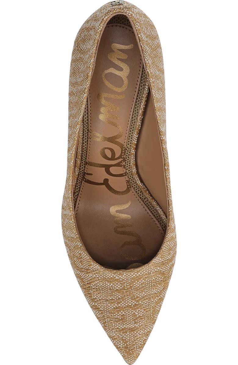 Sam Edelman Hazel Raffia Pointed Toe Pump, Alternate, color, Sand