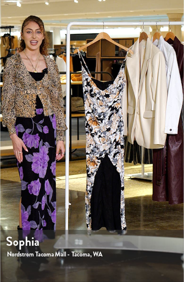 Fresh Impression Black Floral Midi Dress, sales video thumbnail