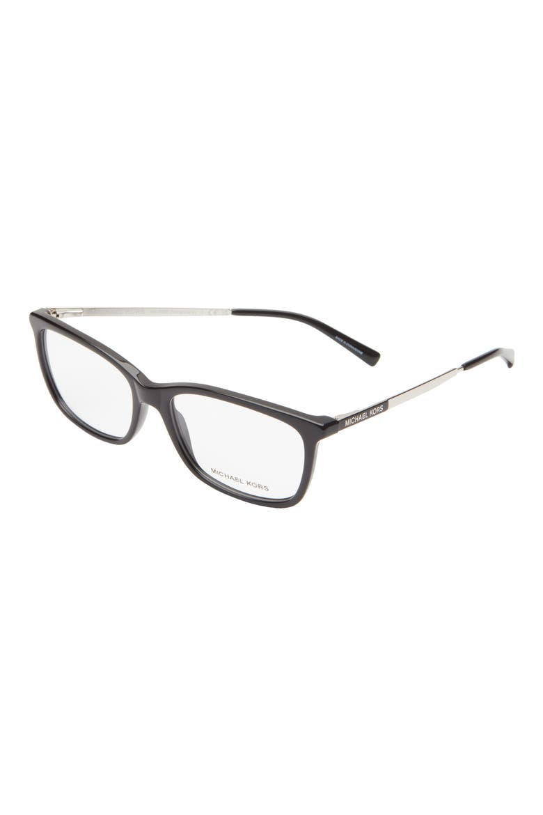 54mm Rectangular Optical Glasses, Main, color, BLACK