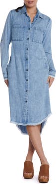 Wash Lab Denim Denim Midi Shirtdress