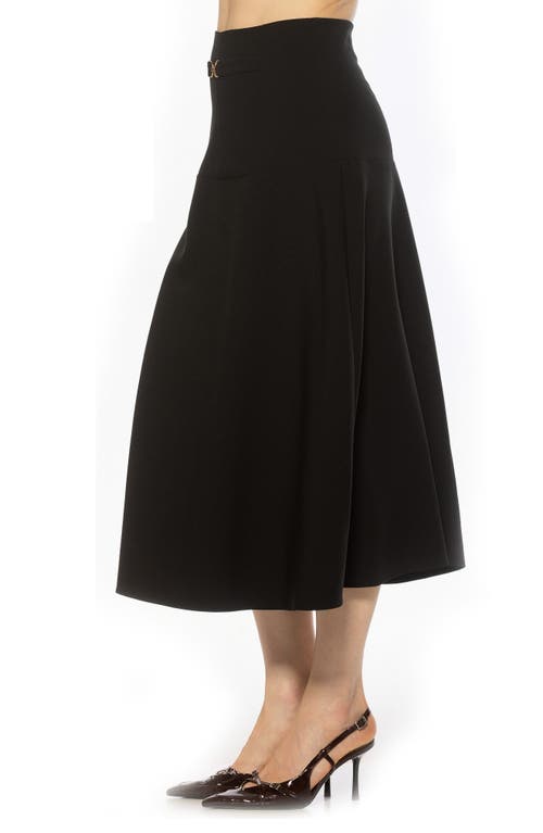 Alexia Admor Esres Flared Midi Skirt In Black