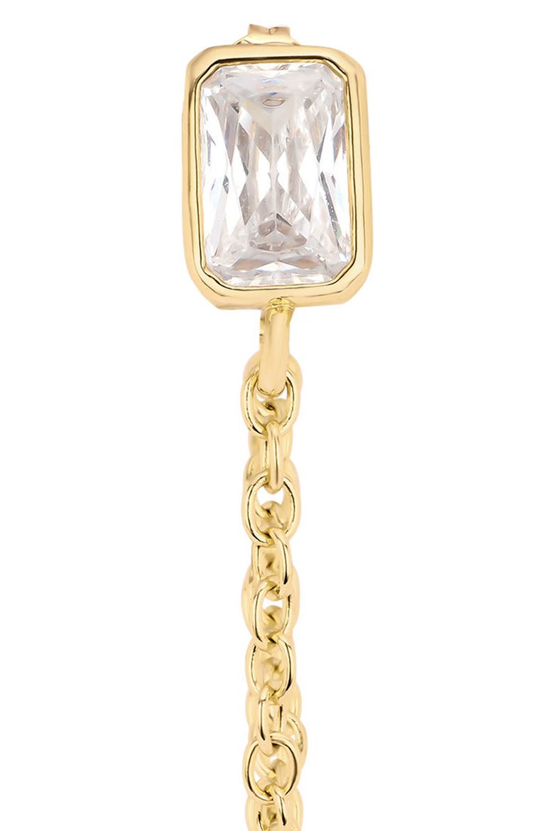 Modern Muse CZ Chain Drop Earrings, Alternate, color, GOLD