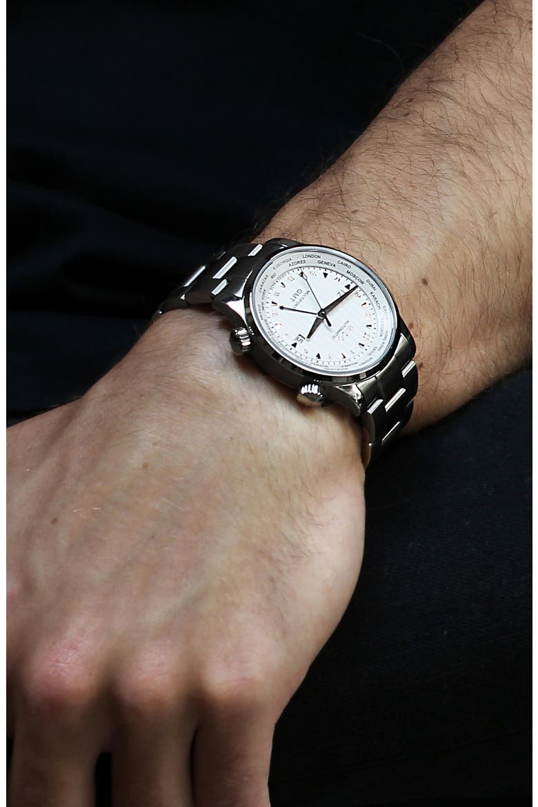 Multifort Automatic Bracelet Watch, Alternate, color, SILVER