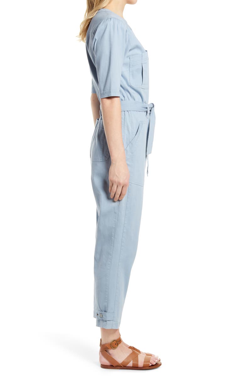 Wit & Wisdom Ab-Solution Button Front Twill Jumpsuit, Alternate, color, 