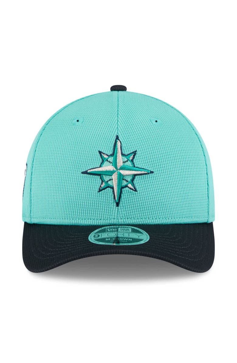 New Era Men's New Era  Aqua/Navy Seattle Mariners 2025 Spring Training 9FORTY Adjustable Hat, Alternate, color, 