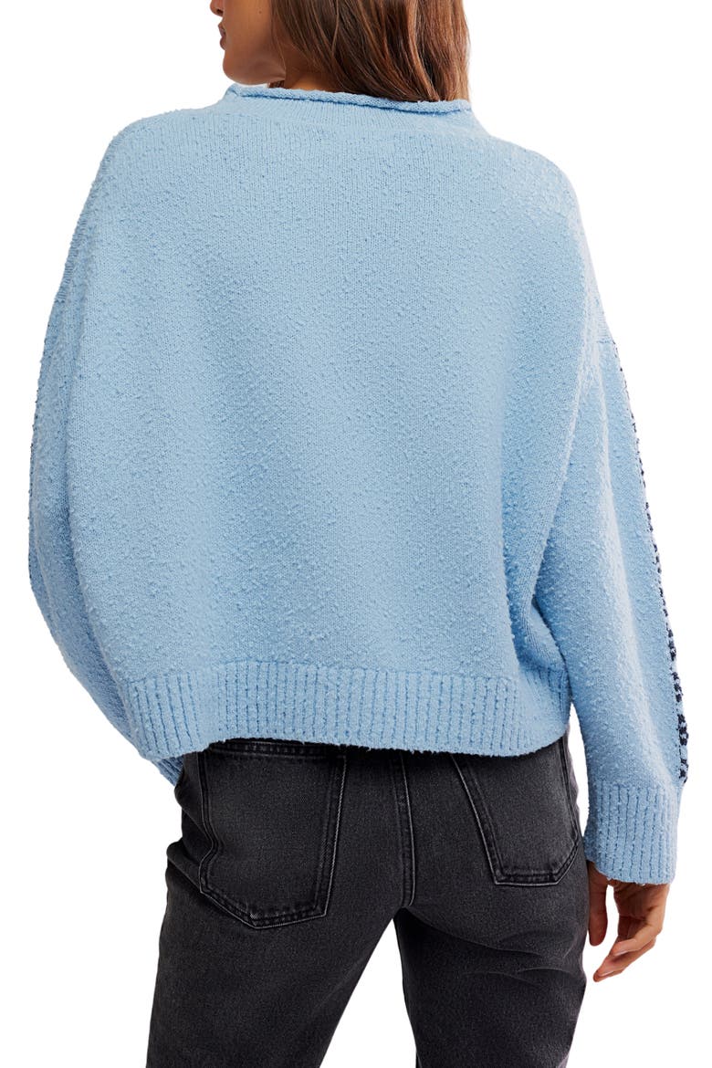 Story Book Cotton Blend Sweater, Alternate, color, CLEAR SKIES COMBO