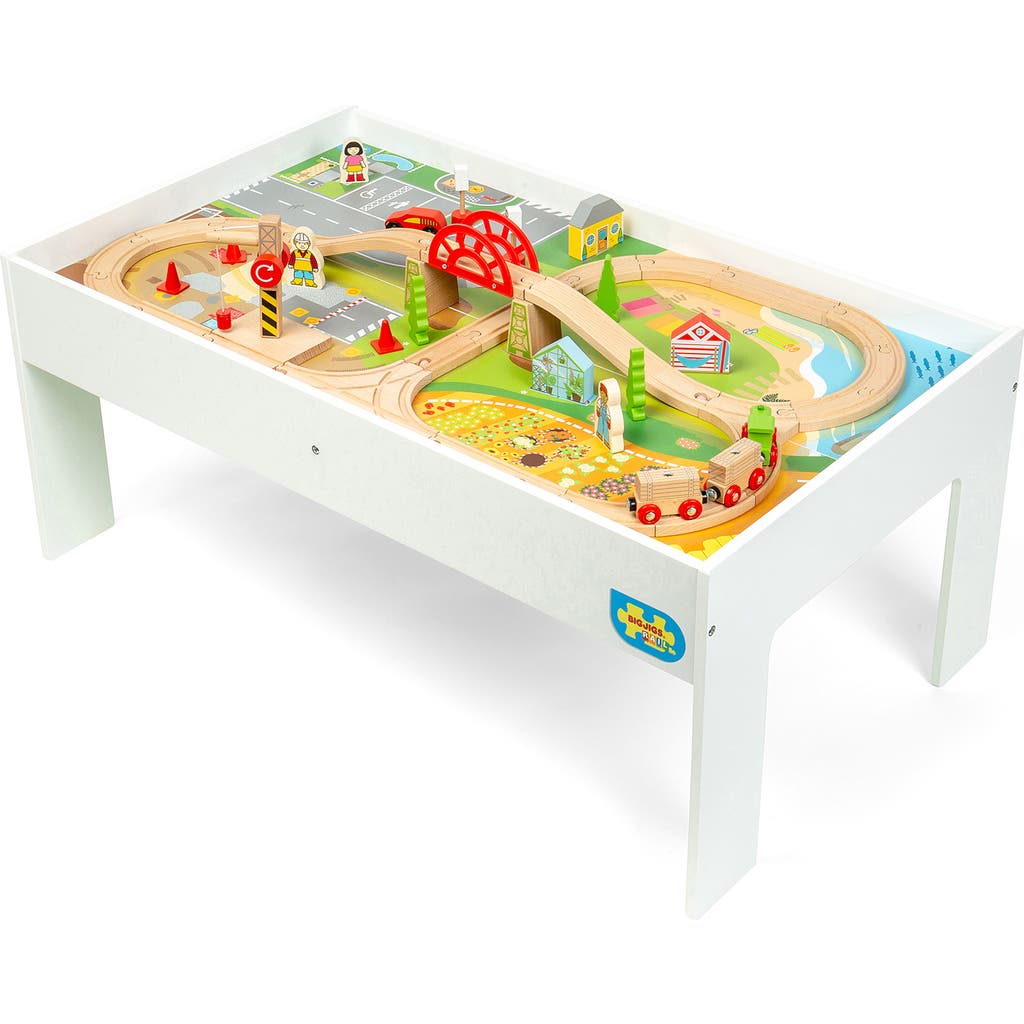 Bigjigs Rail Train Set & Table in White  product