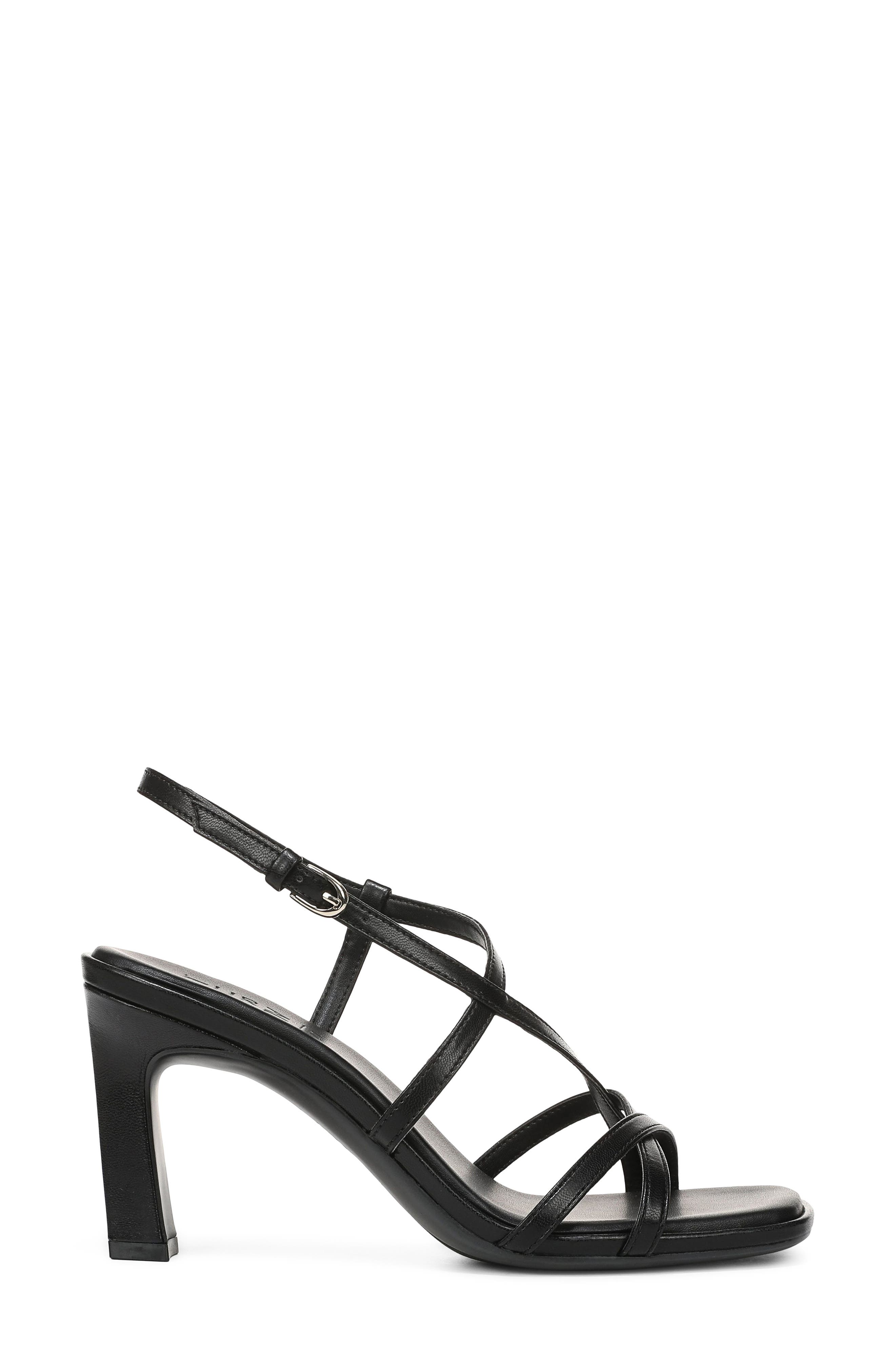 Sanza Strappy Sandal, Alternate, color, BLACK
