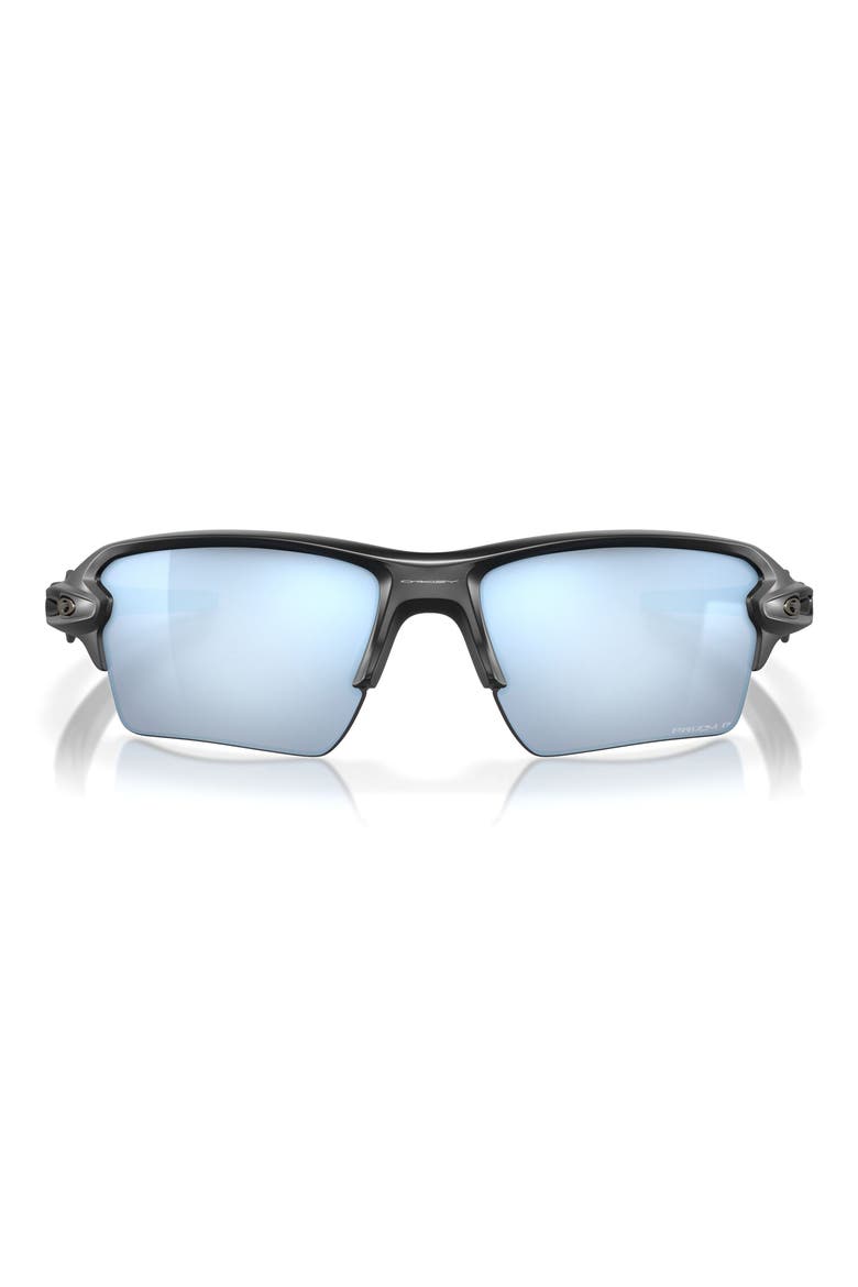 Flak® 2.0 XL 59mm Prizm™ Polarized Wrap Sunglasses, Main, color, BLACK / BLUE RED