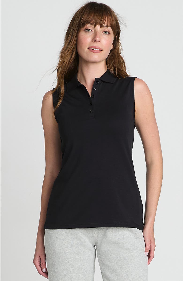 Lands' End Supima Cotton Polo, Main, color, Black
