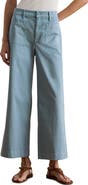 Lauren Ralph Lauren Stretch Cropped Wide Leg Chinos
