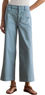 Lauren Ralph Lauren Stretch Cropped Wide Leg Chinos