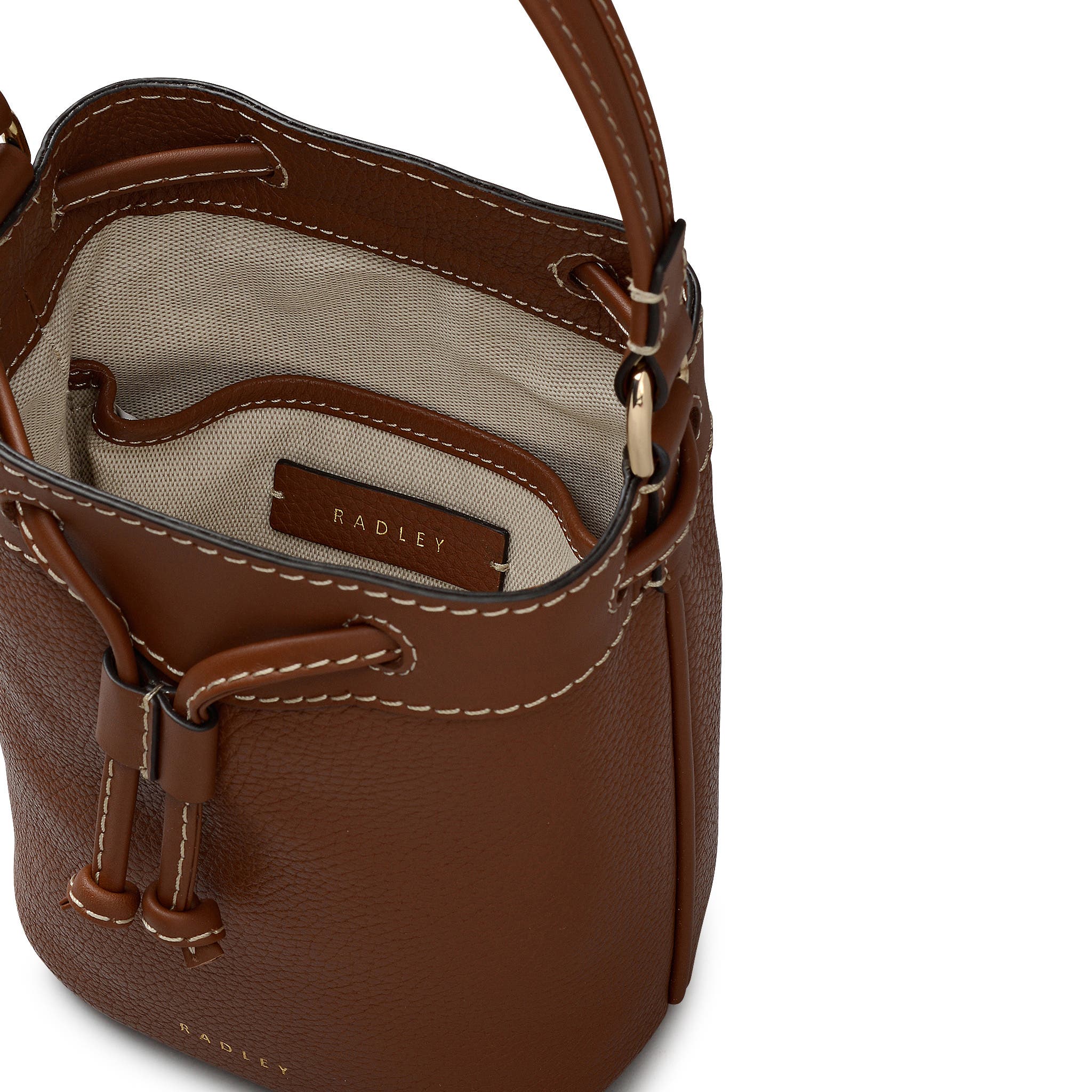 Radley Albany Avenue Mini Drawstring Crossbody Bag, Alternate, color, Cognac