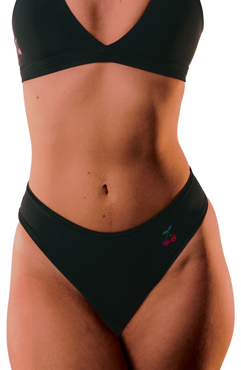 Cheeky Cherry 2-Pack Leakproof Everyday Liner Ultra Smooth Very Cheeky Brief, Alternate, color, Onyx/Onyx