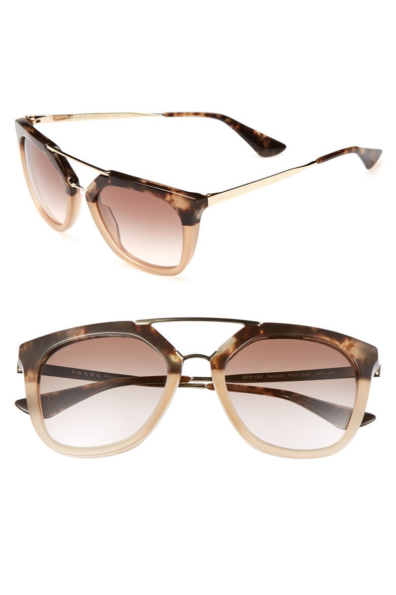 'Pilot' 54mm Sunglasses, Main, color, BROWN HAVANA