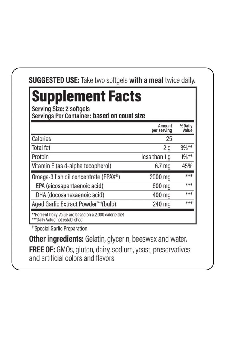 Aged Garlic Extract Formula 150, Cholesterol & Circulation Health, 180 softgels, Alternate, color, None
