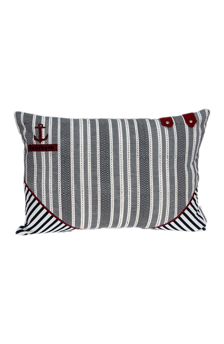 PARKLAND COLLECTION Oceana Nautical Pillow - 14" x 20" - Blue, Main, color, Blue