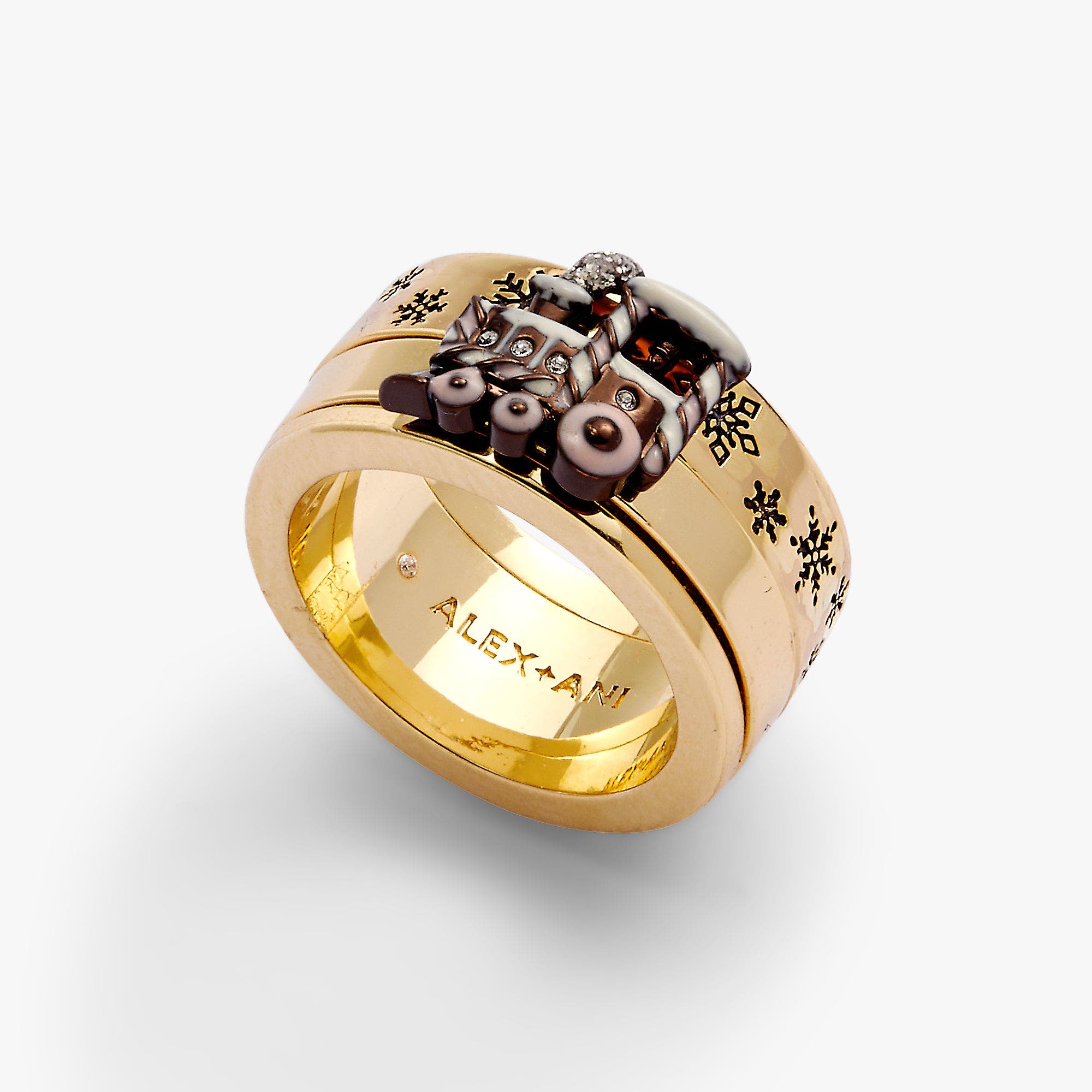 Alex and Ani Gingerbread Train Fidget Ring (Women) | Nordstrom