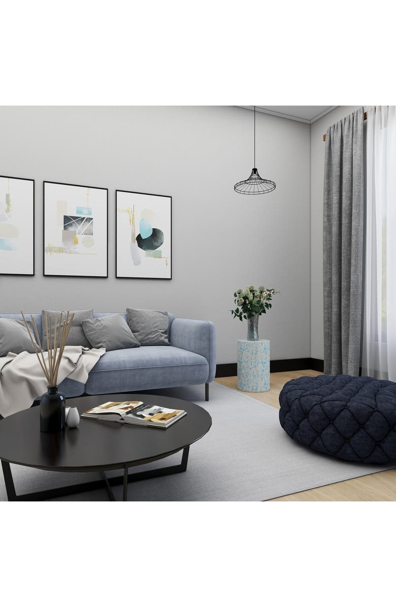 GINGER BIRCH STUDIO Blue Mother of Pearl Contemporary Accent Table, Alternate, color, 