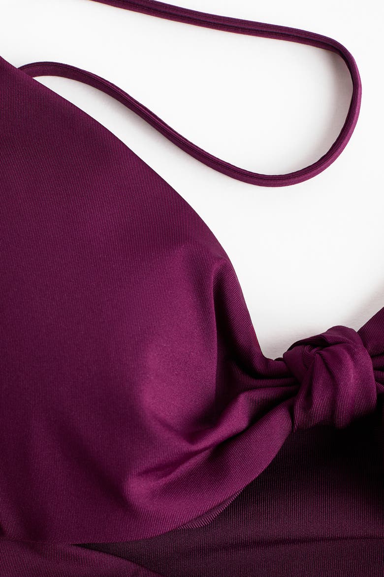 Padded-cup Swimsuit, Alternate, color, Dark purple
