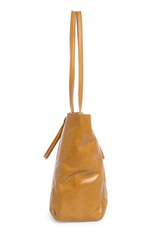 Hobo Sheila East-west Tote In Polished Leather Natural In Brown