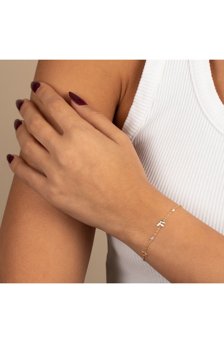 BY ADINA EDEN Jewish CZ Bezel Charm Bracelet, Alternate, color, 
