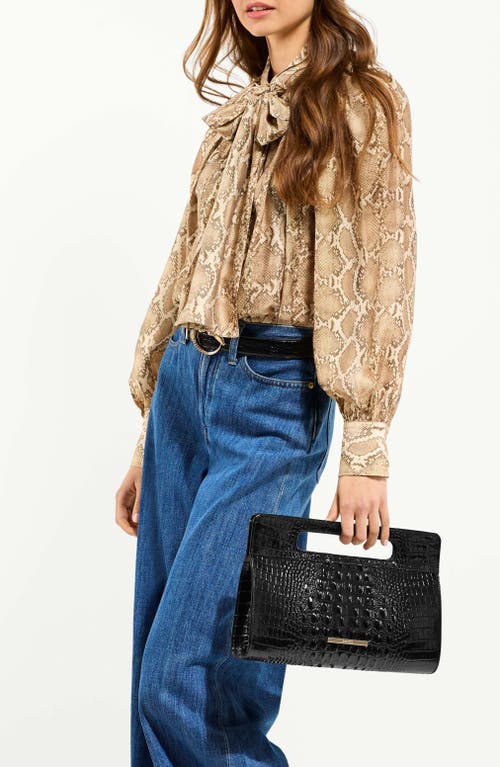 Brahmin Ravina Croc Embossed Leather Clutch