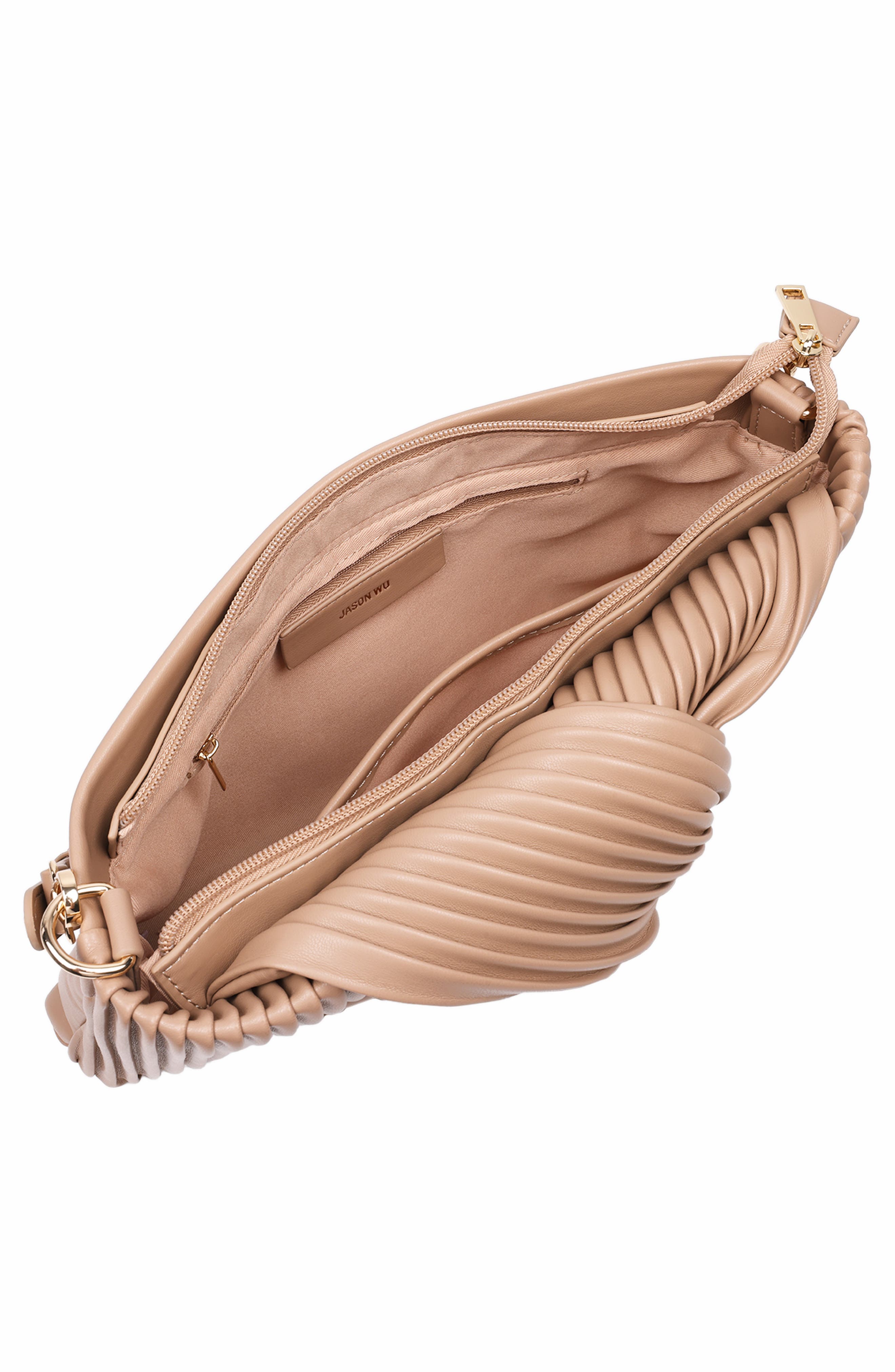 JASON WU Pleated Knot Clutch, Alternate, color, 