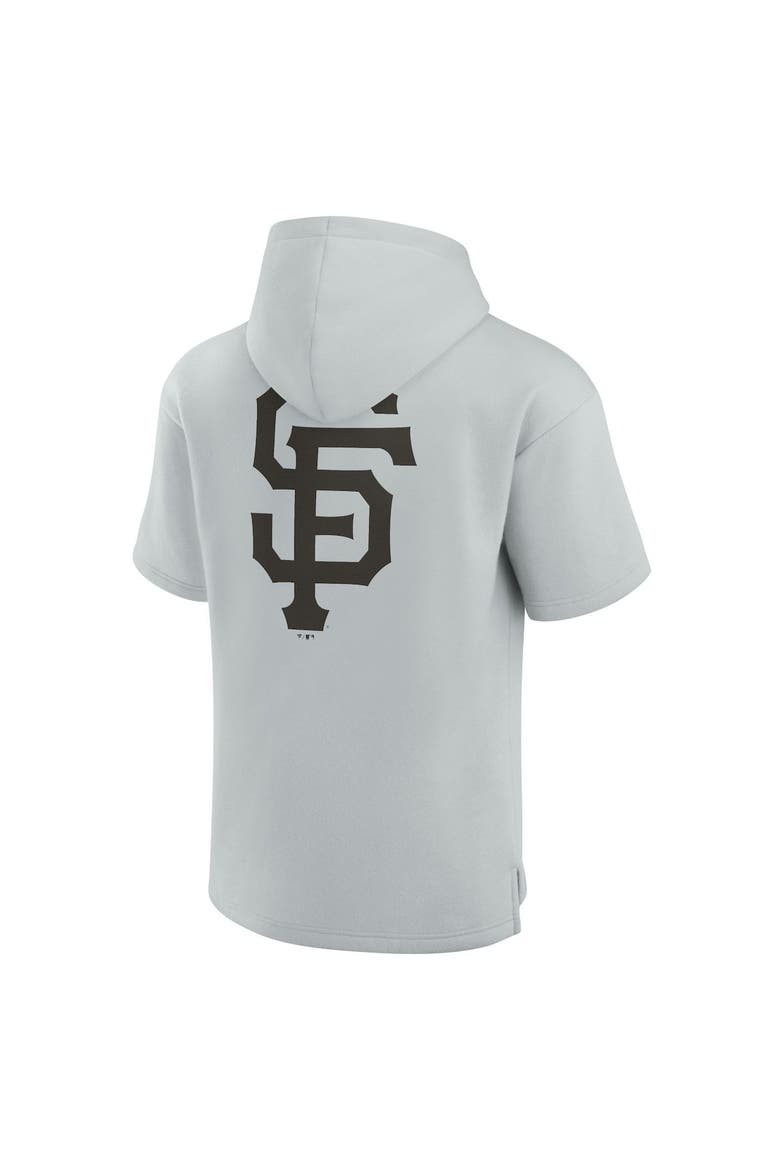 Unisex Fanatics Signature Gray San Francisco Giants Elements Super Soft Fleece Short Sleeve Pullover Hoodie, Alternate, color, Gray