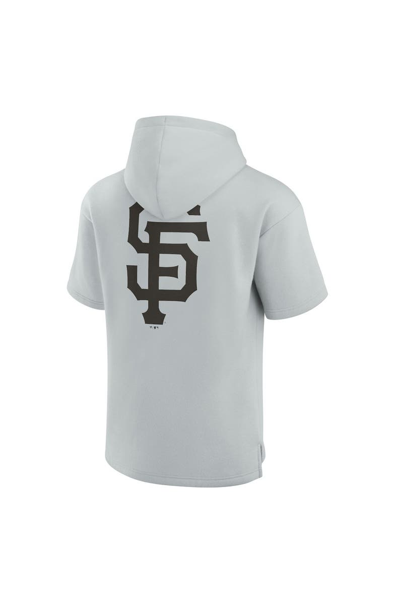 Fanatics Signature Unisex Fanatics Signature Gray San Francisco Giants Elements Super Soft Fleece Short Sleeve Pullover Hoodie, Alternate, color, Gray