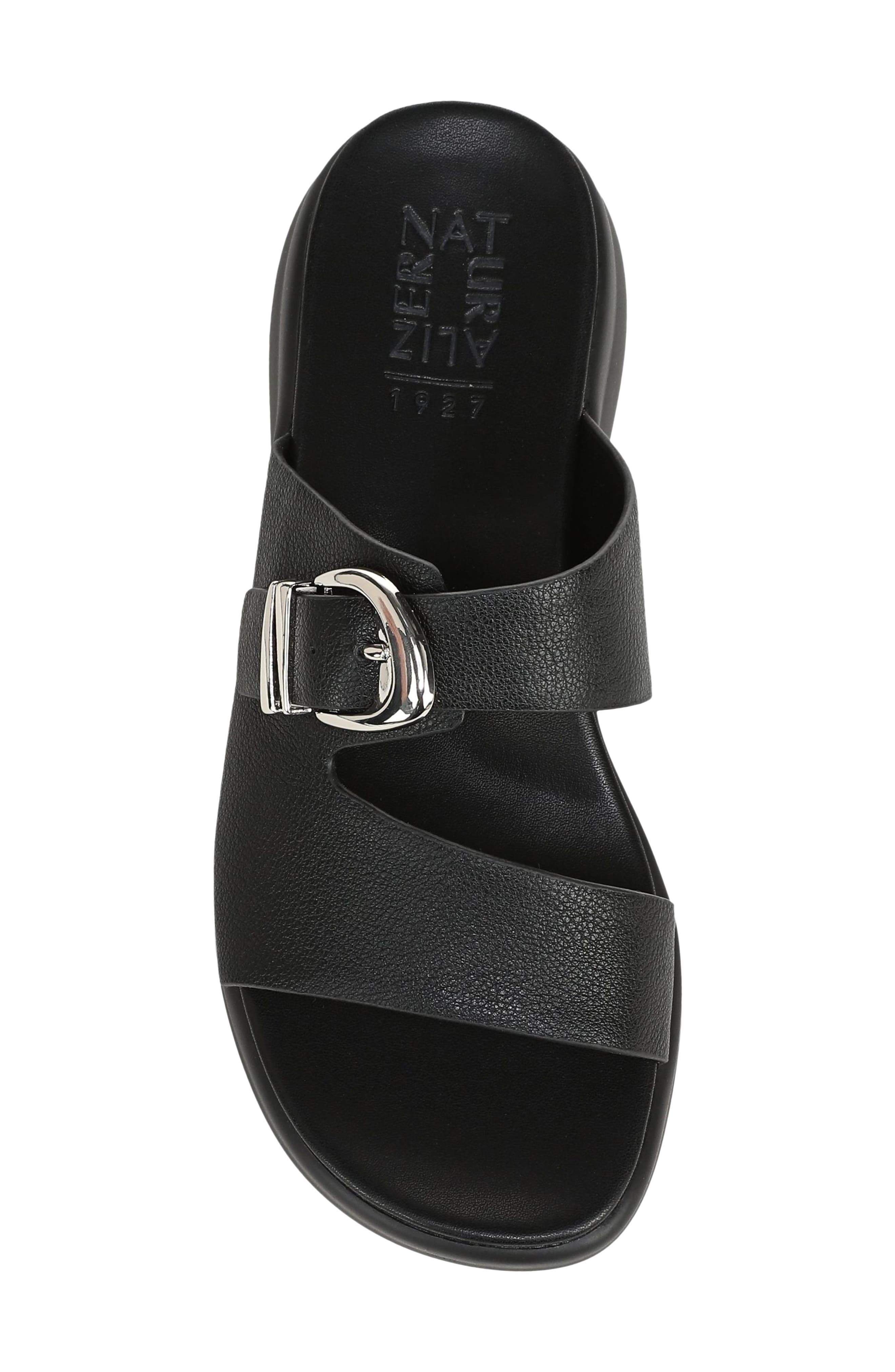 Calista Slide Sandal, Alternate, color, BLACK
